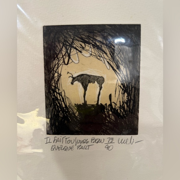 Original signed etching by Quebec artist Luc Nadeau - Picture 2 of 5